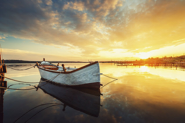 Sunset On a Lake.