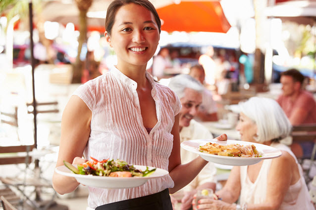 Waitress With Food.