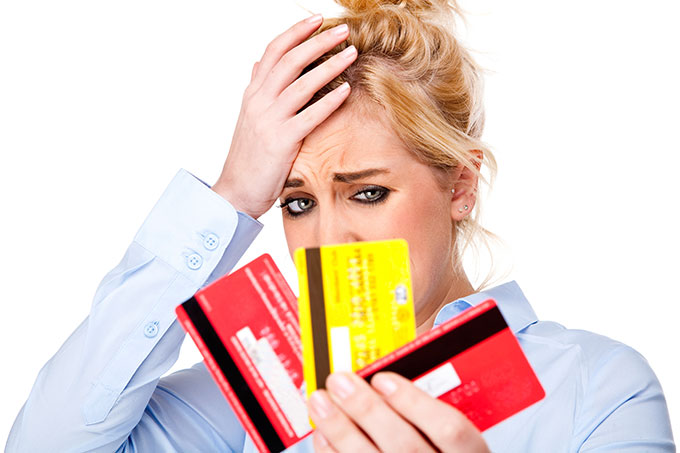 woman with credit cards